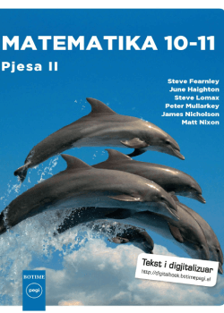 Kopertina e librit Matematika 10 - 11: Pjesa II
